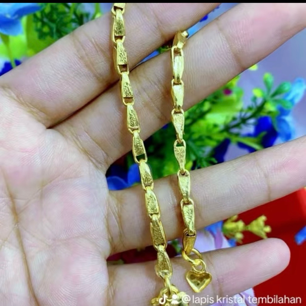 perhiasan lapis kristal gelang kristal motif padi 3sk lapiskristal