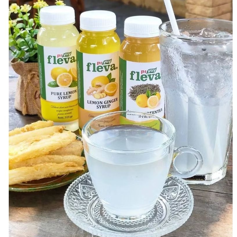 Piyuy Fleva Syrup Lemon Ginger Greentea Sirup Lemon Asli Pacor Story