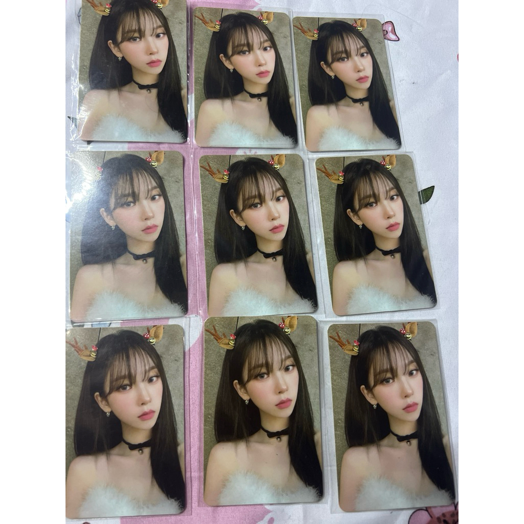 official pc photocard karina aespa pink christmas tc tradinf card winter giselle ningning