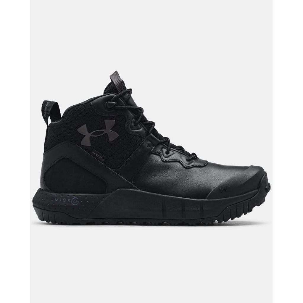 Sepatu Hiking UA Micro G Valsetz Zip Mid Mens Military And Tactical Boots Black