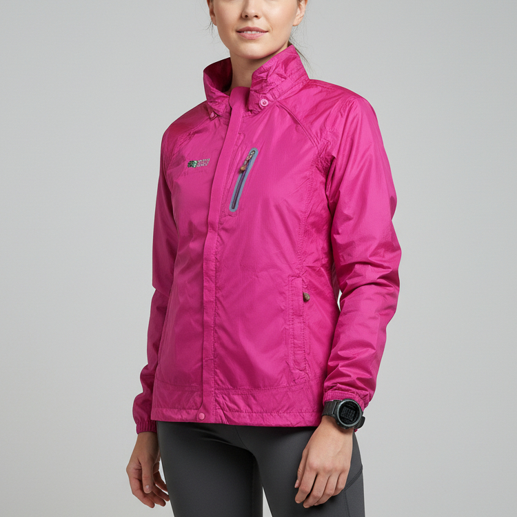 Jaket Outdoor Wanita KOLON SPORT Bahan Parasut Pink Magenta Lucu Size M-L
