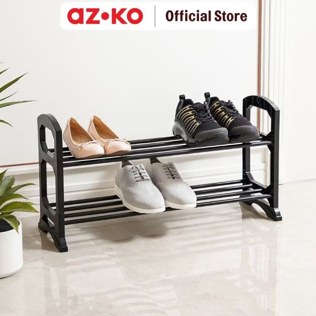 PRELOVED AZKO Rak Sepatu Hitam