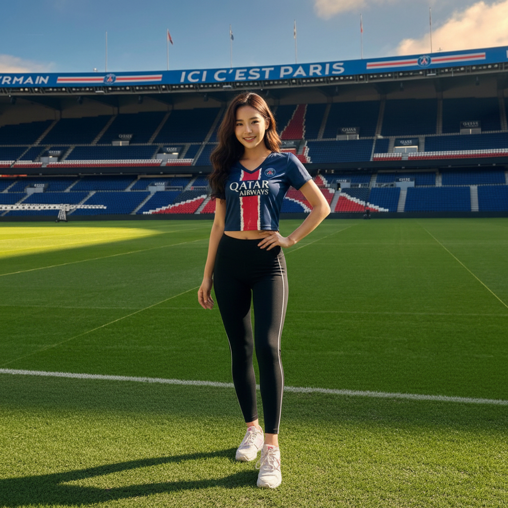 JERSEY CROP TOP WANITA PARIS SAINT GERMAIN (PSG)