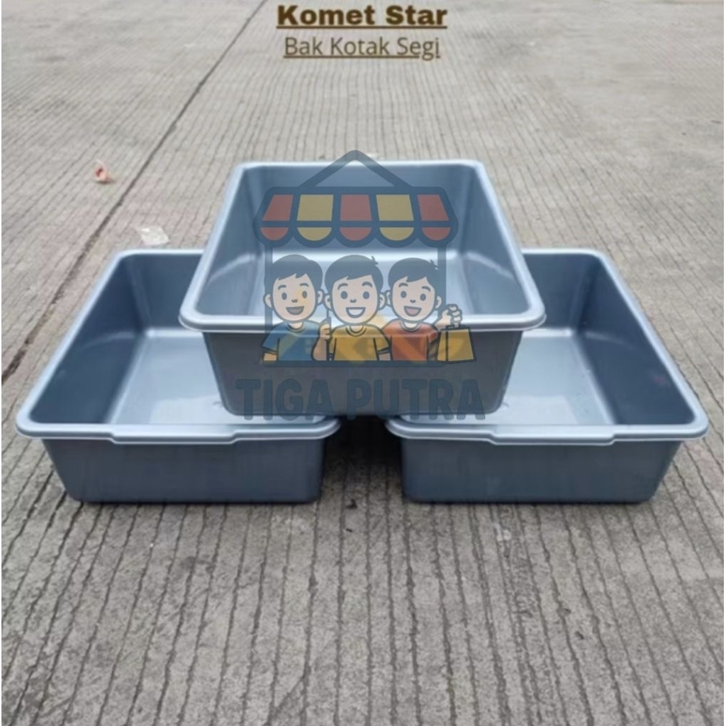 KOMET STAR Baskom Tahu Segi Empat / Baskom Kotak Segi / Bak Tahu / Bak Hidroponik / bak segi korea p
