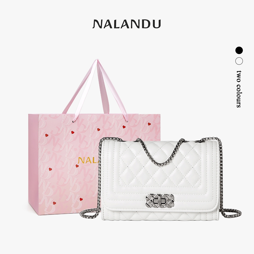 NALANDU Sling Bag Rantai Wanita 2025, Tas Bahu Selempang Tali Rantai Simple, Tas Kecil Wanita Fashio