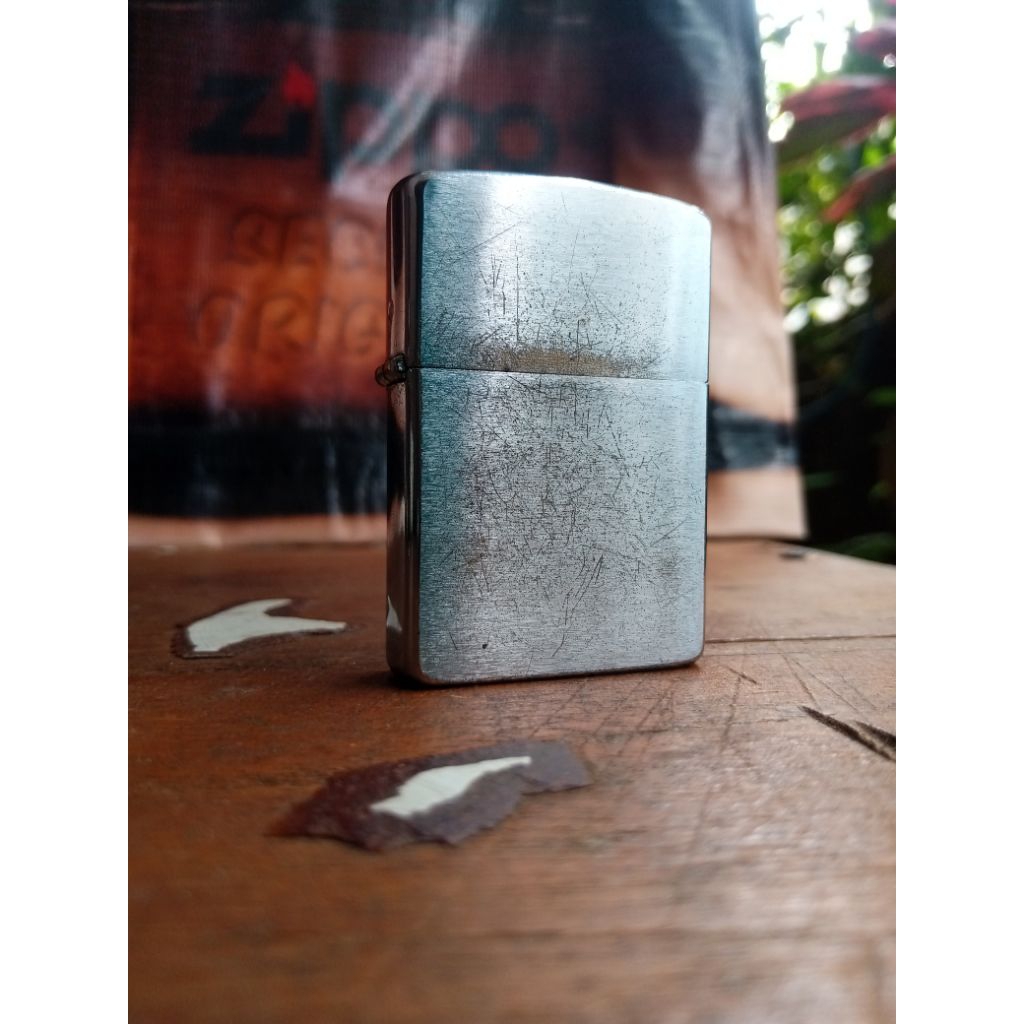 original zippo brush chrome romawi 1995