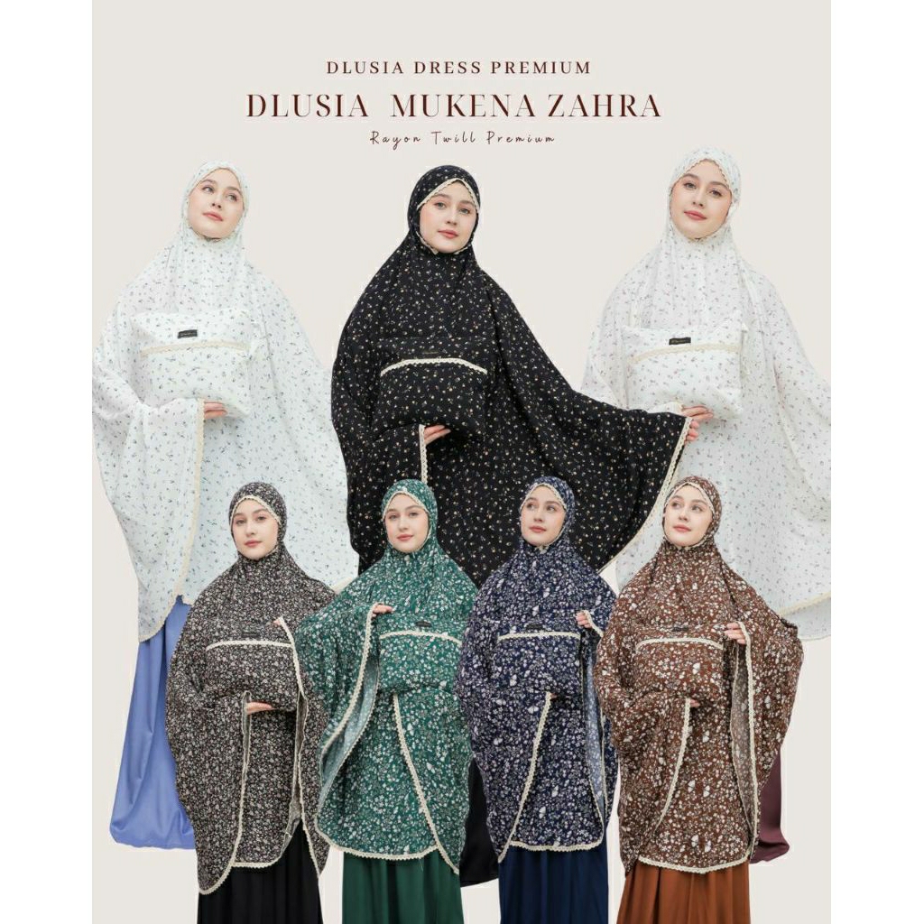 Dlusia | Mukena Zahra JUMBO SIZE | TWILL PREMIUM | NEW COLLECTION