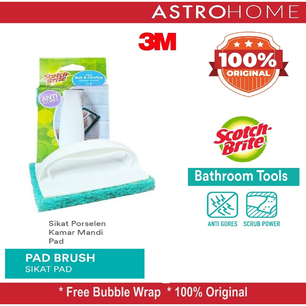 Sikat Brush Pad Porselen Dinding Kamar Mandi Scotch Brite 3M Bathroom ID42 ID 42 Anti Gores & Pember