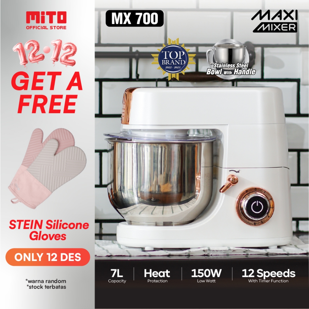 MITO Stand Mixer MX700 Pengaduk Adonan Kue 7L Maxi Mixer