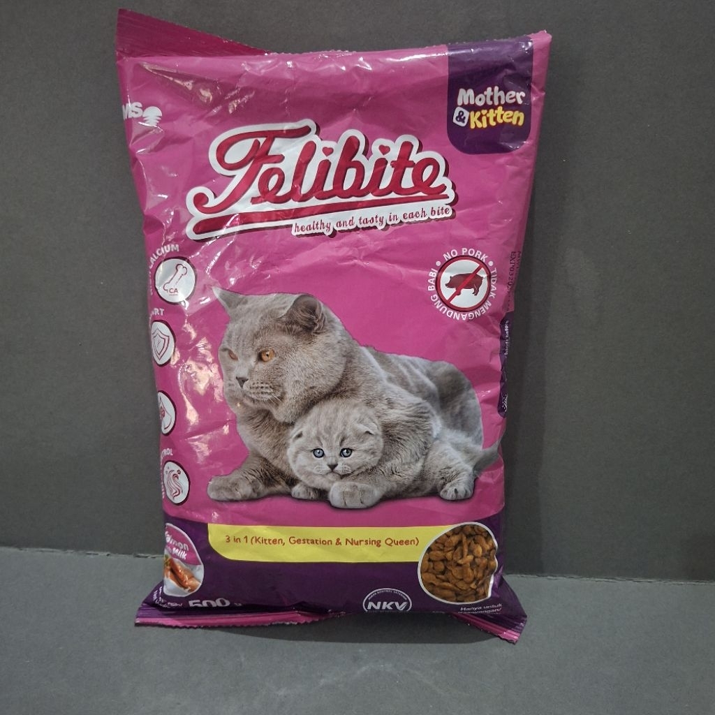 Felibite mother n kitten,Pakan kucing kering,bentuk ikan