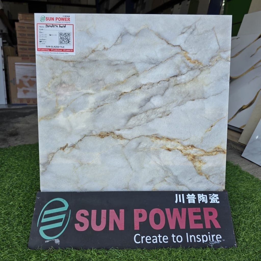 Keramik lantai 50x50.Pandera Gold/Sun.power