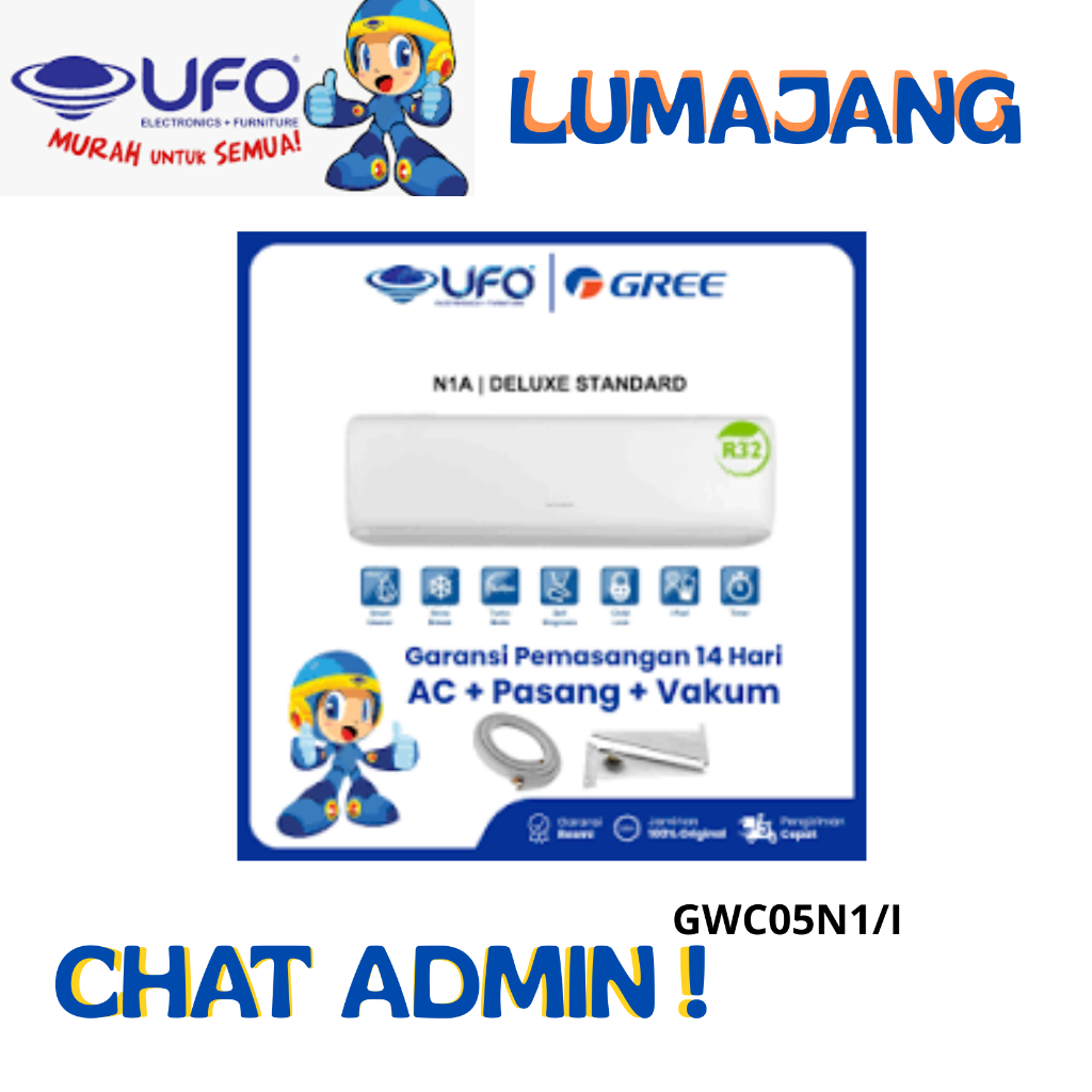 AC GREE 1/2 PK GWC05N1/I INDOOR AIR CONDITIONER
