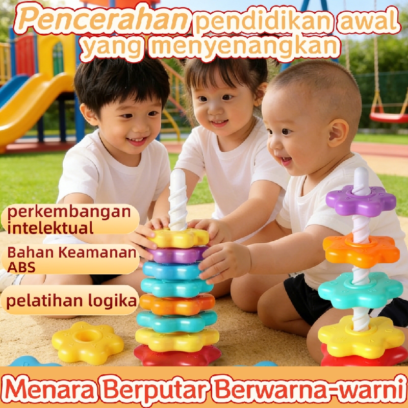 mainan edukasi anak 2 tahun mainan donat susun anak mainan donat donat susun jumbo 12 ring Puzzle To