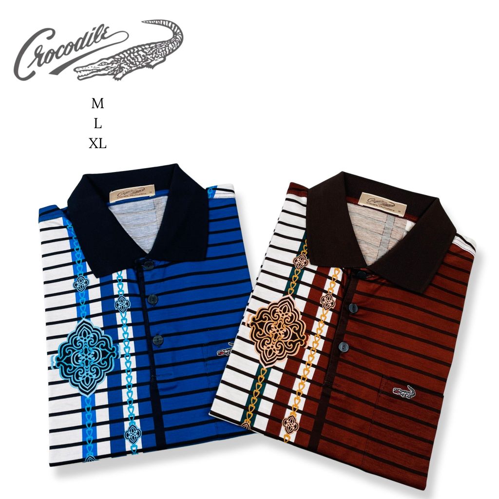 CROCODILE Kaos Polo Pendek Stretch Platinum Original Pria 1890