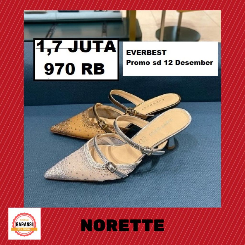 Sepatu sandal Heels Everbest wanita seri HUSHY 100% original store