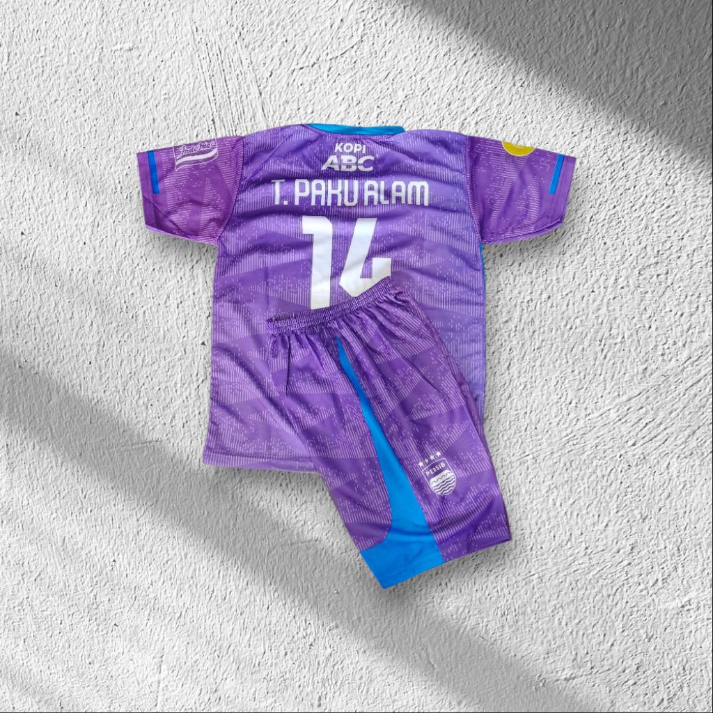 setelan persib kiper anak anak set anak kiper persib teja paku alam   baju olah raga