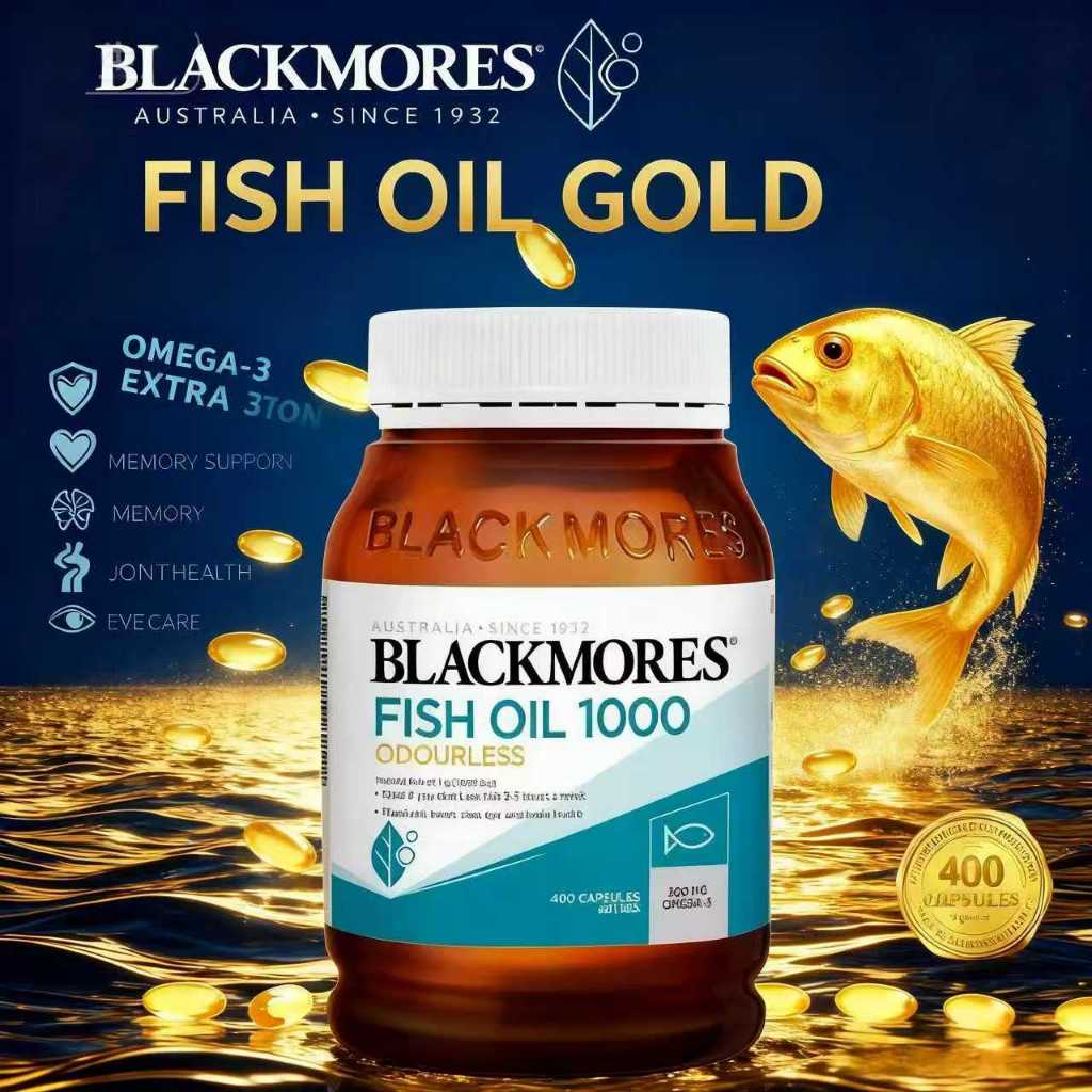 Blackmores Odourless Fish Oil 400 Caps 1000mg Omega-3
