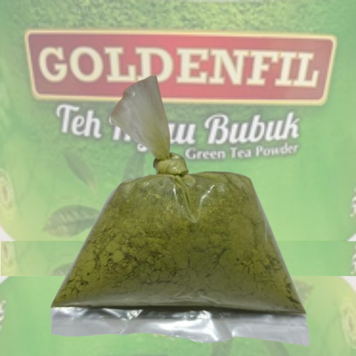 Goldenfil Teh Hijau Bubuk Green Tea Powder rapack / curah