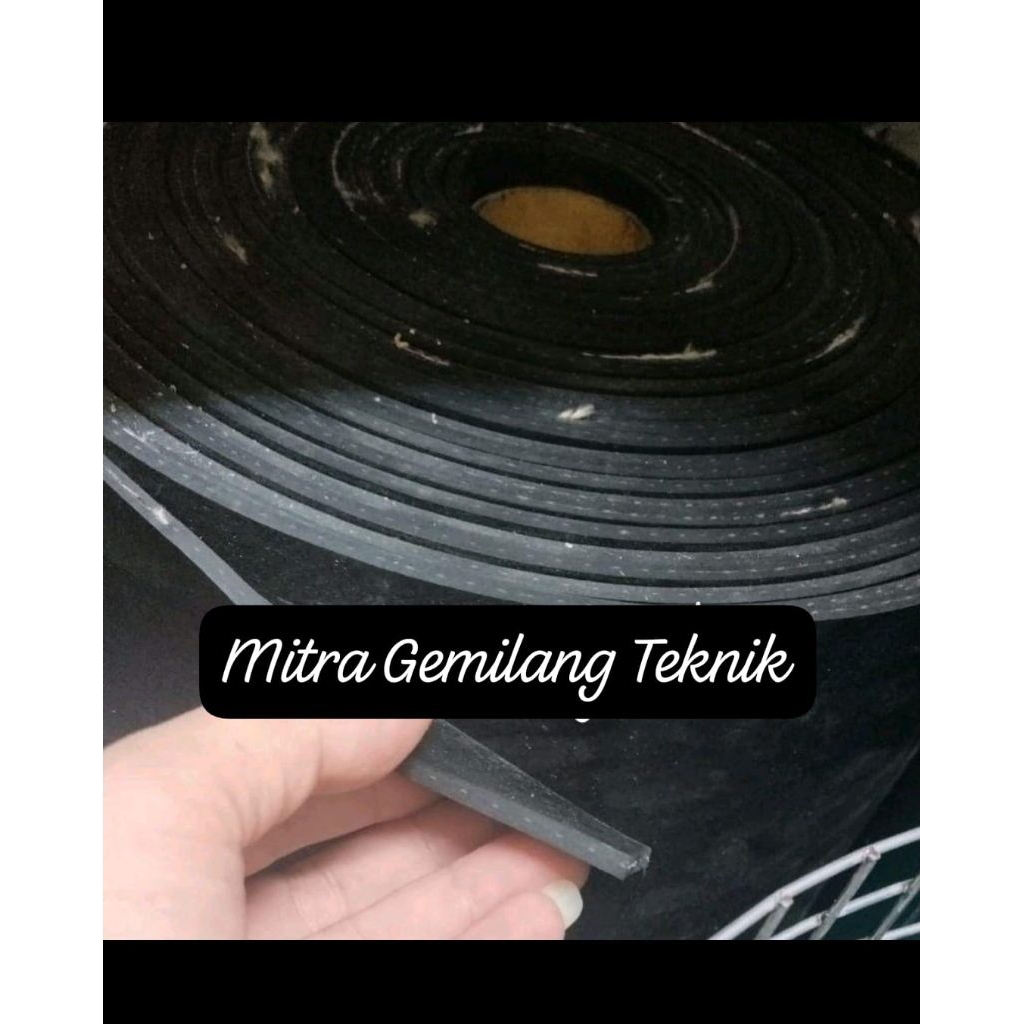 Karet hitam lembaran Serat Benang 3mm × 100cm × 100cm / Rubber Sheet Lembaran serat benang