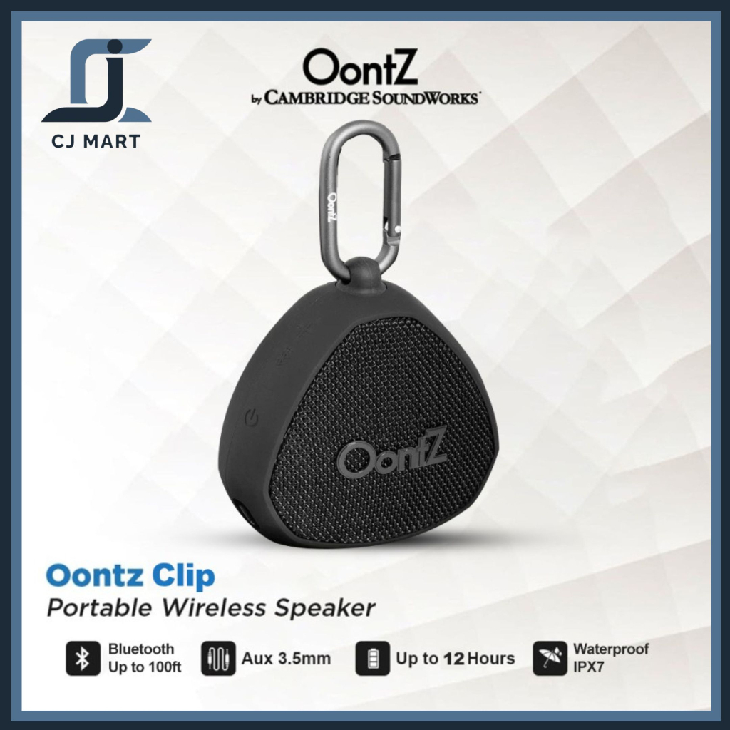 OontZ Clip Bluetooth Speaker with Integrated Carabiner