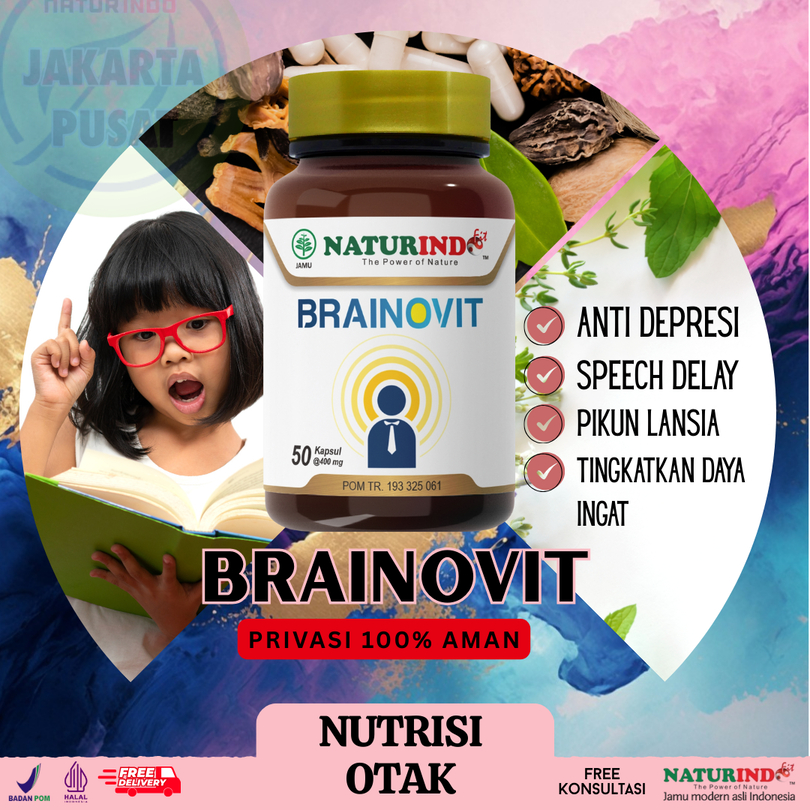 Brainovit Naturindo Multivitamin Obat Vitamin Otak Anak Umur 4 5 6 710 Tahun Daya Ingat Speech Delay
