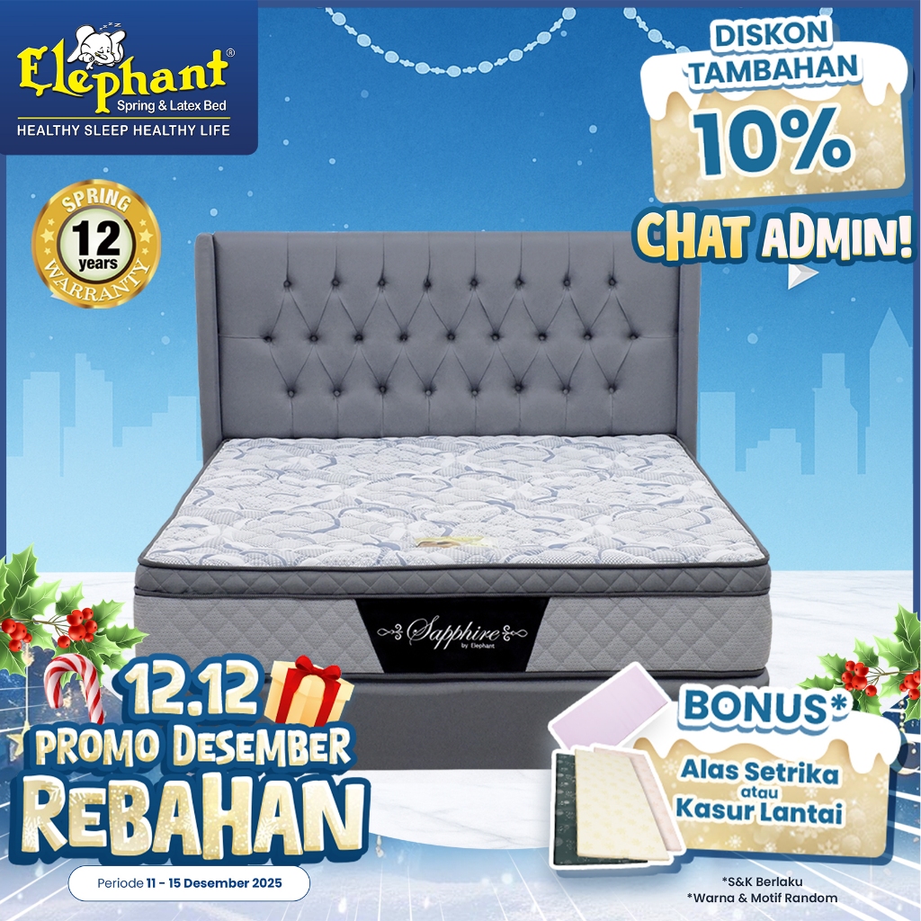 Set Springbed Saphire Elephant / Kasur Springbed Komplit
