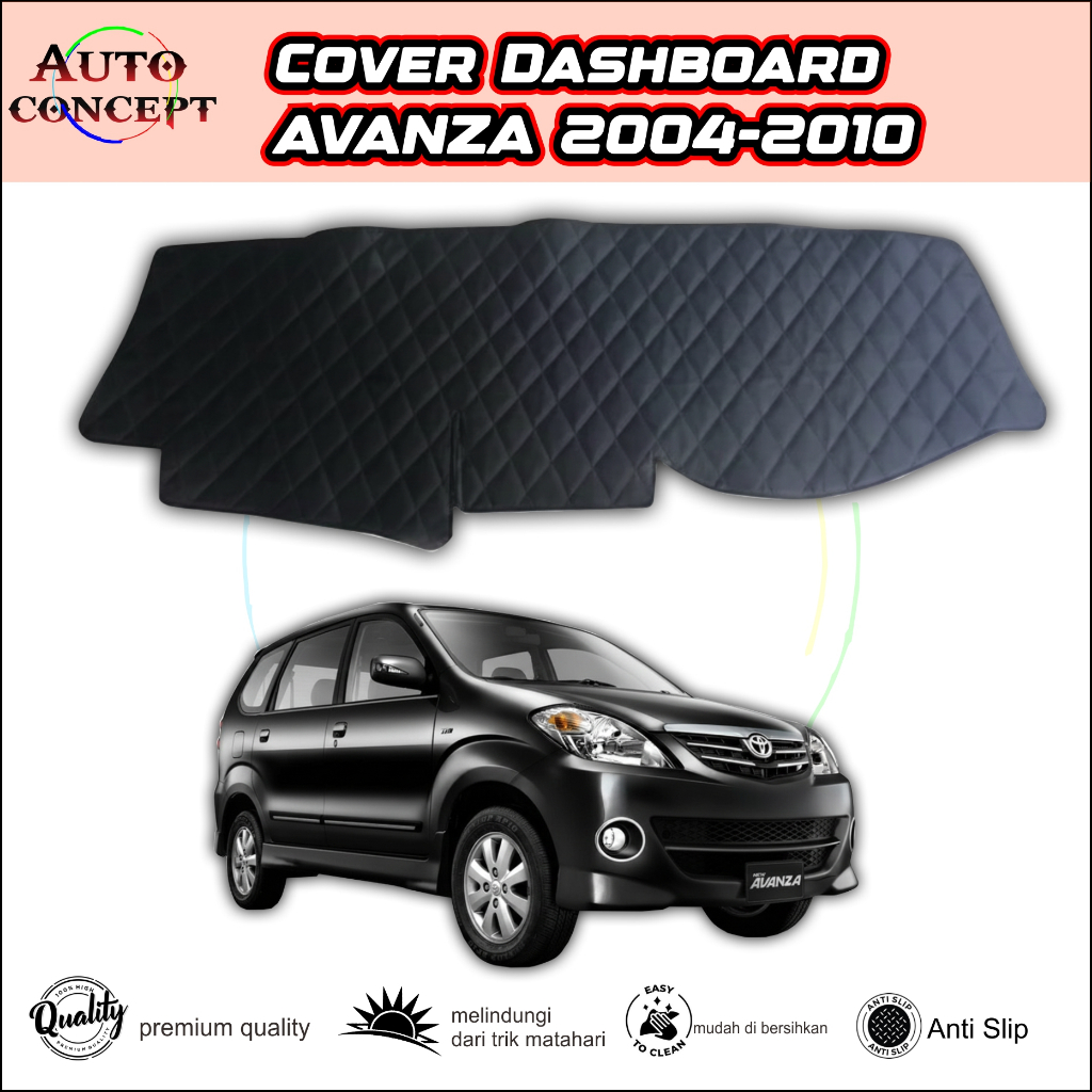 Cover Alas Dashboard New AVANZA Veloz Toyota Mobil Pelindung Dasbor Kulit Premium Aksesoris