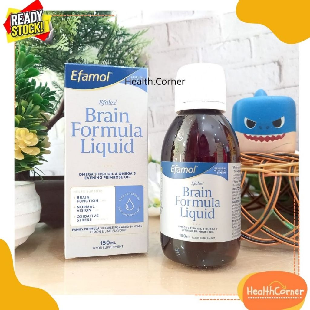 Efamol Efalex Brain Formula Liquid 150 Ml - Vitamin Otak dan Mata untuk Anak dengan Omega 3 & 6, Men