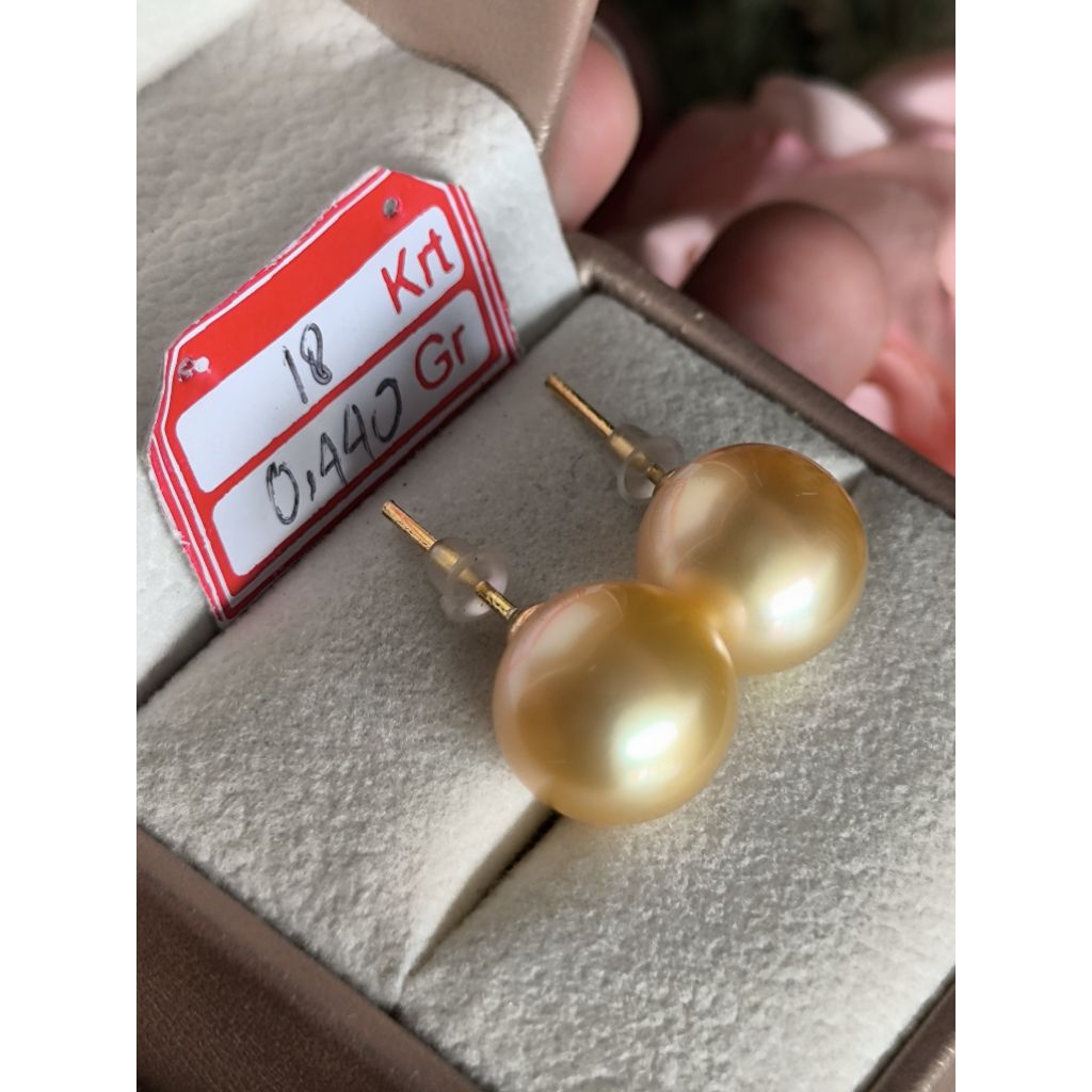 Giwang Mutiara Laut grade AAA 13mm