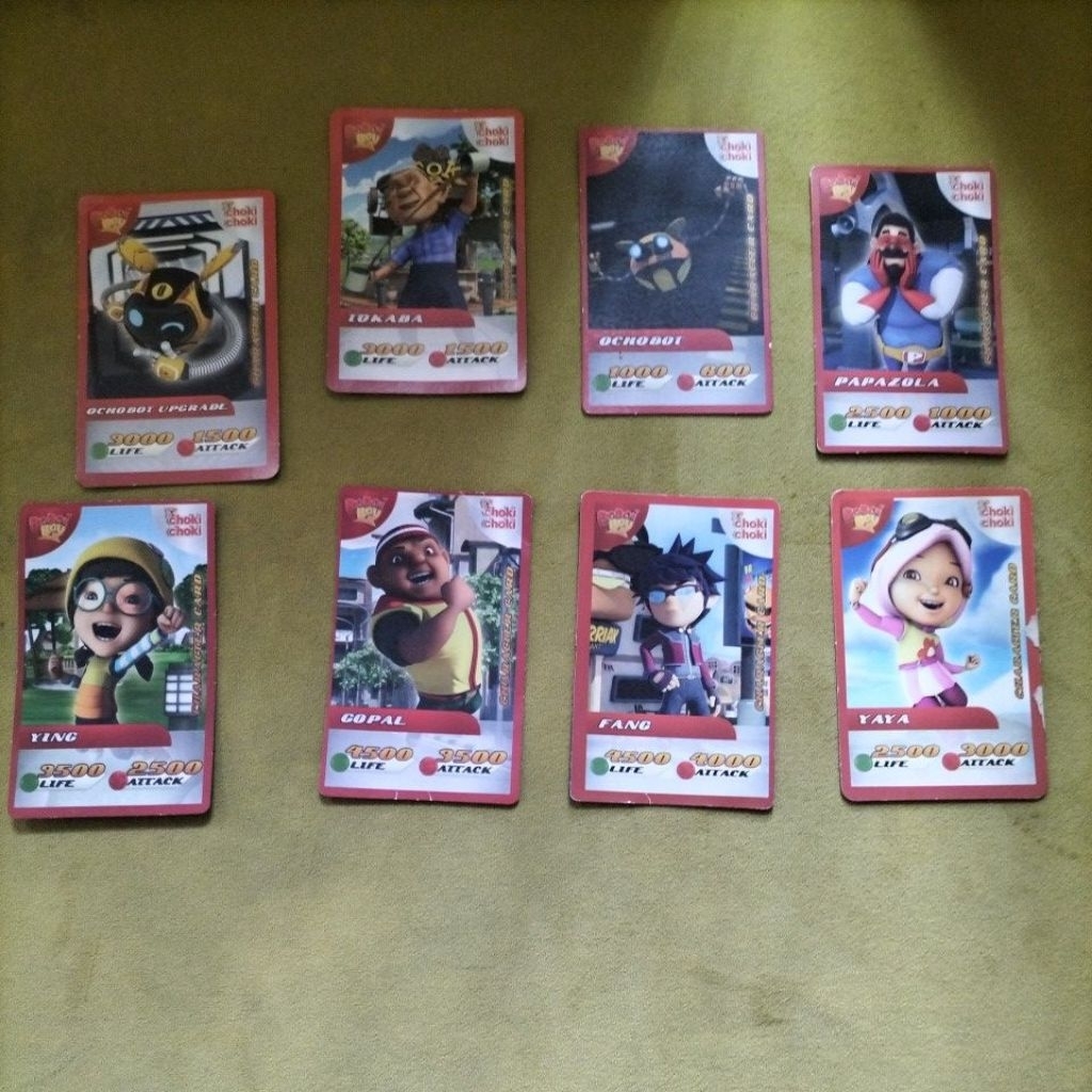 KARTU CHOKI-CHOKI BOBOIBOY 2015 (varian pendamping mc)