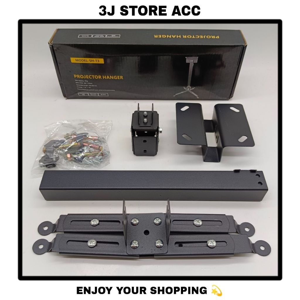 Bracket Proyektor Sanurpro SH-T3 43–65 cm | Dudukan Proyektor Adjustable Untuk Meja atau Plafon