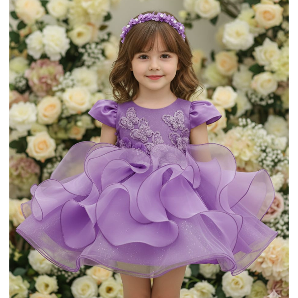 TZ-Gaun natal anak dress natal anak baju natal anak gaun kembang anak dress kembang anak baju kemban