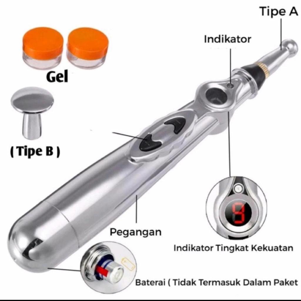 ALAT PIJAT TERAPI AKUPUNTUR ELEKTRIK MERIDIAN MASSAGER PEN MULTIFUNGSI UNTUK KESEHATAN DAN KECANTIKA