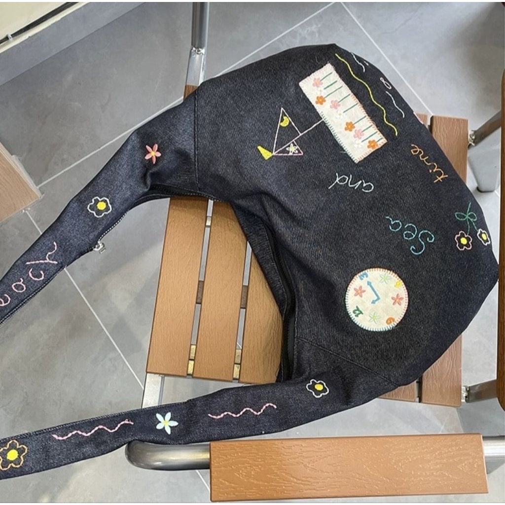 Tas Selempang Cewek Motif Embroidery Import China