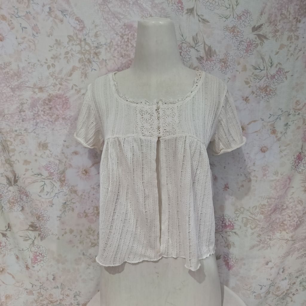 {SALE} atasan baju blouse dress patchwork aesthetic vintage coquette mori kei shoujo downtown y2k co