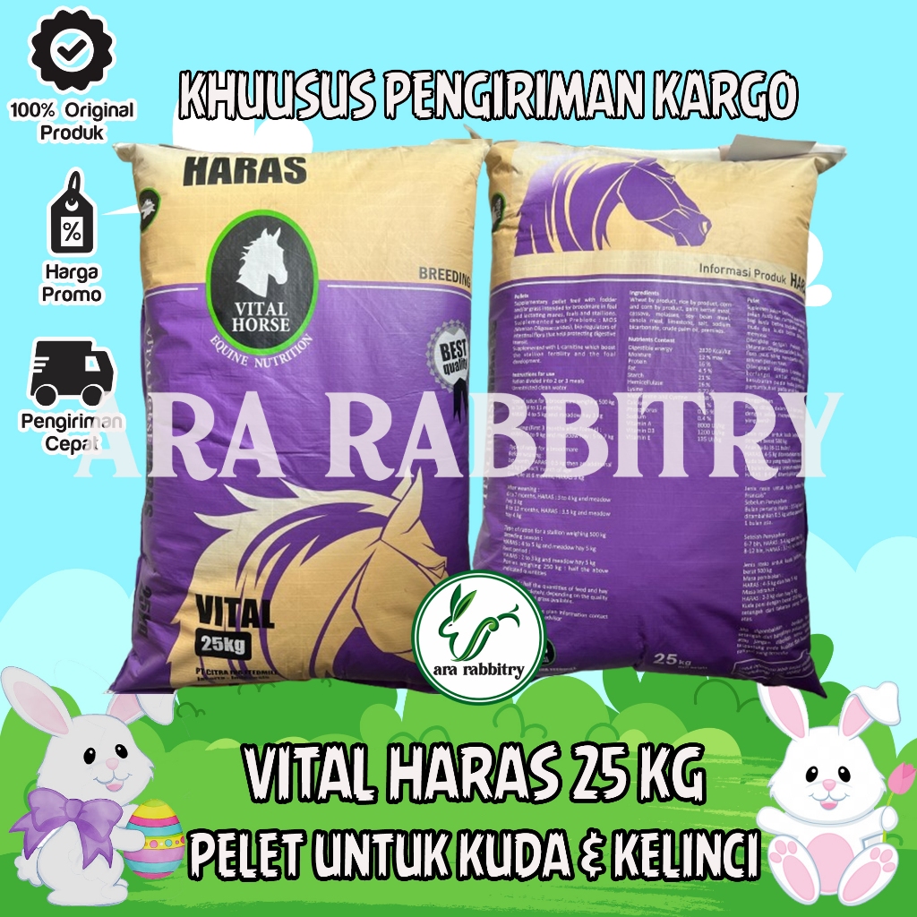 Pelet Pakan Kuda dan Kelinci 25 kg