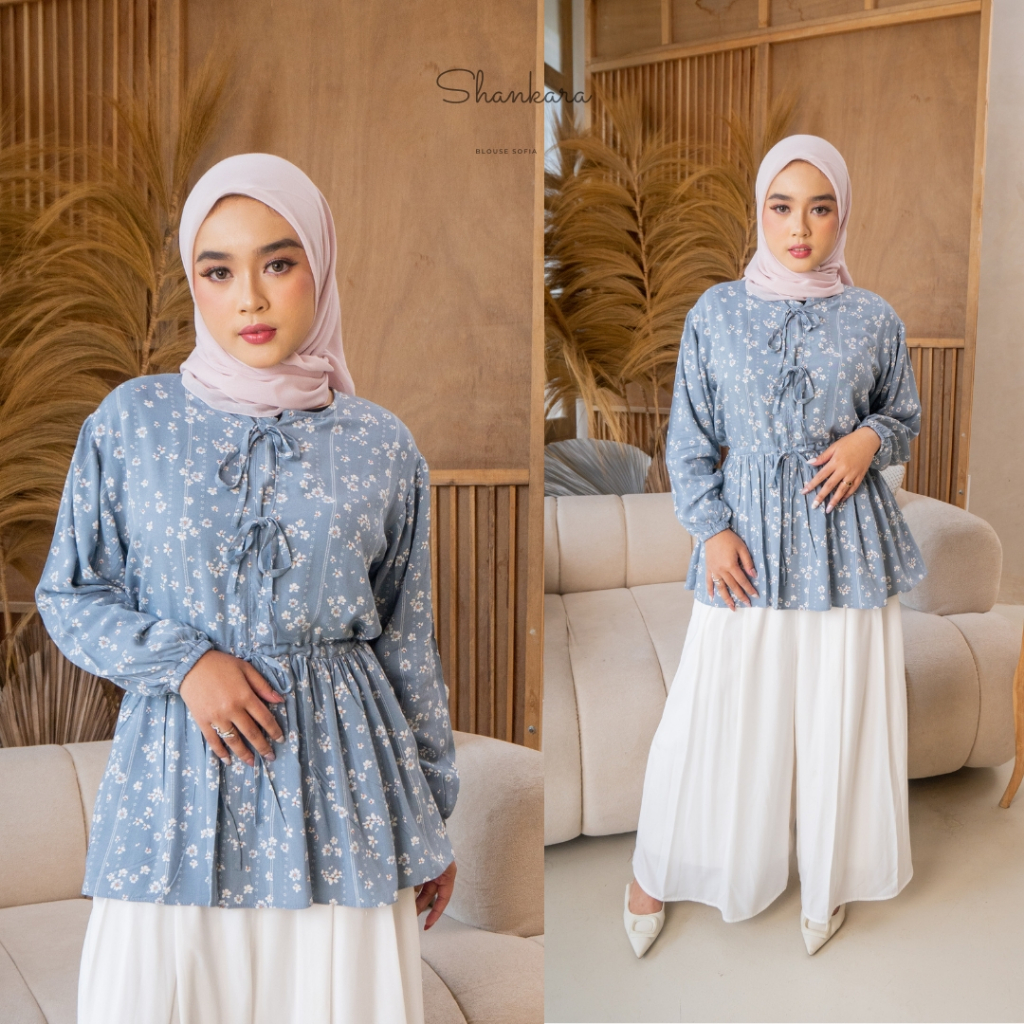 Shankara Blouse Atasan Wanita Bahan Rayon Premium Blus Keysha