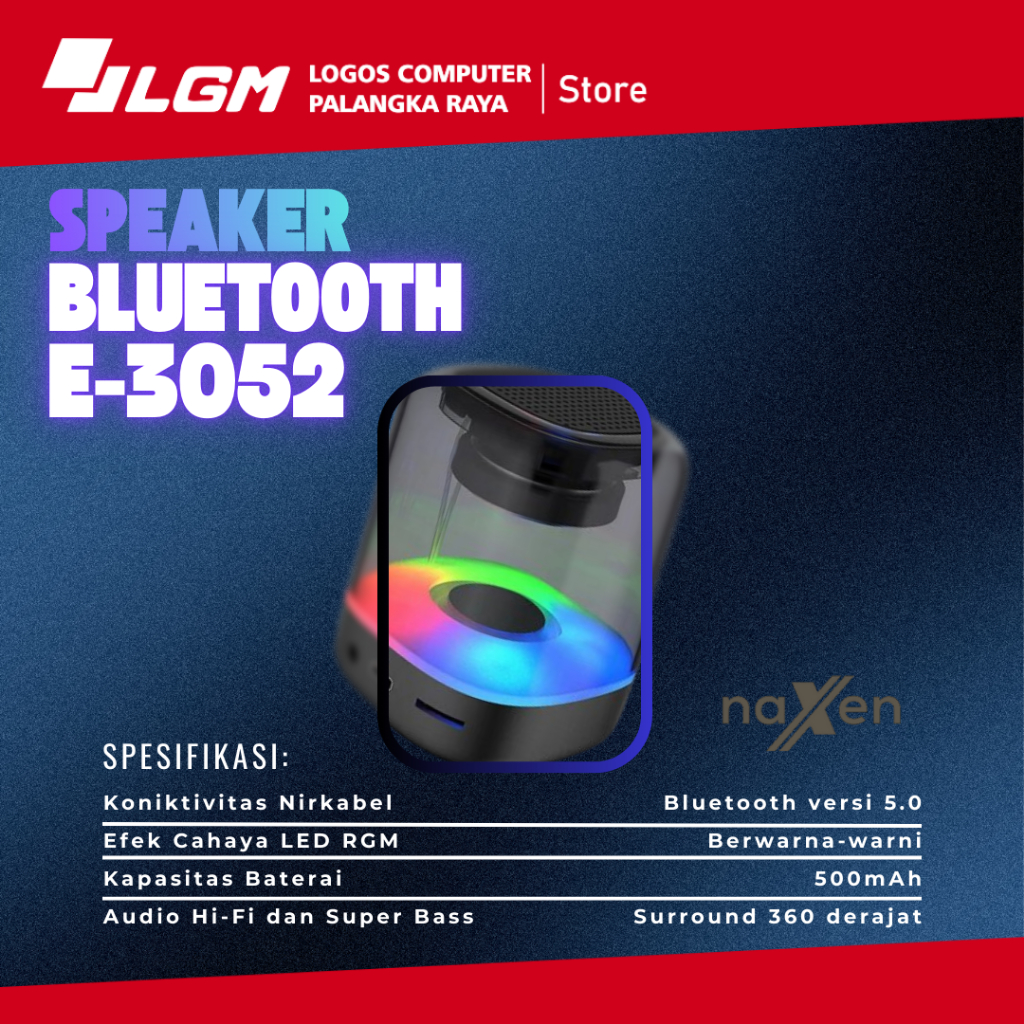 Speaker Bluetooth E-3052, speaker bass, speaker NAXEN