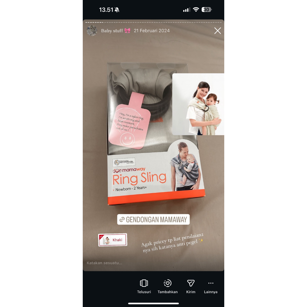 Prelov gendongan mamaway ring sling