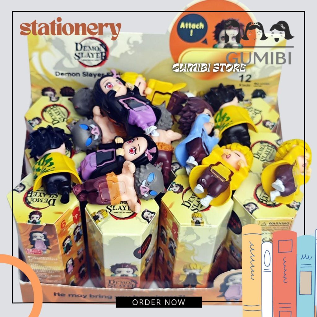 BLIND BOX HIPPERS DEMON SLAYER KIMETSU NO YAIBA MINI FIGURE HIPPERS PHONE HOLDER DEKORASI HP MOTIF D