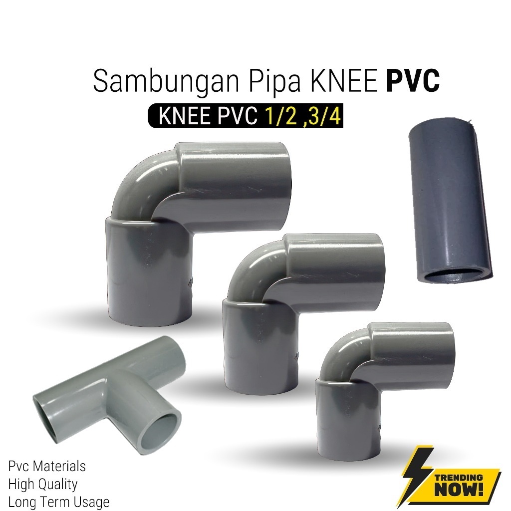 Knee Elbow 3/4 Knee L Knee T AW VOSCAR  3/4" - Knee 1/2" Socket pipa Paralon