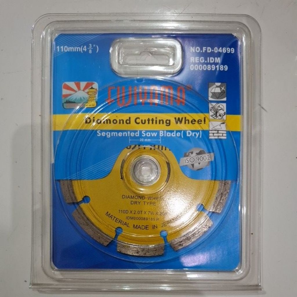 Diamond Cutting Wheel 4" Fujiyama Mata Gerinda Gurinda Diamond Cutting Wheel Dry Kering Fujiyama Mat