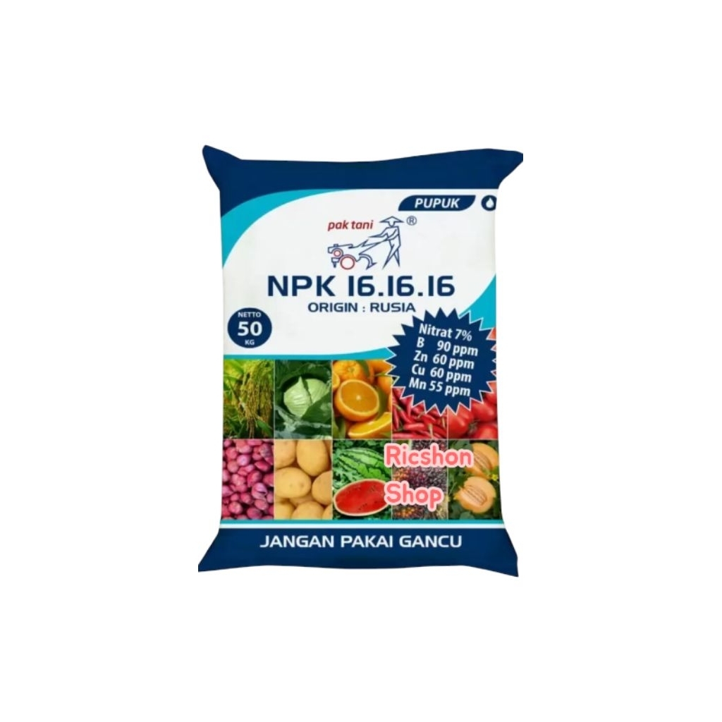 Pupuk NPK PAK TANI 16-16-16 Original 50 kg