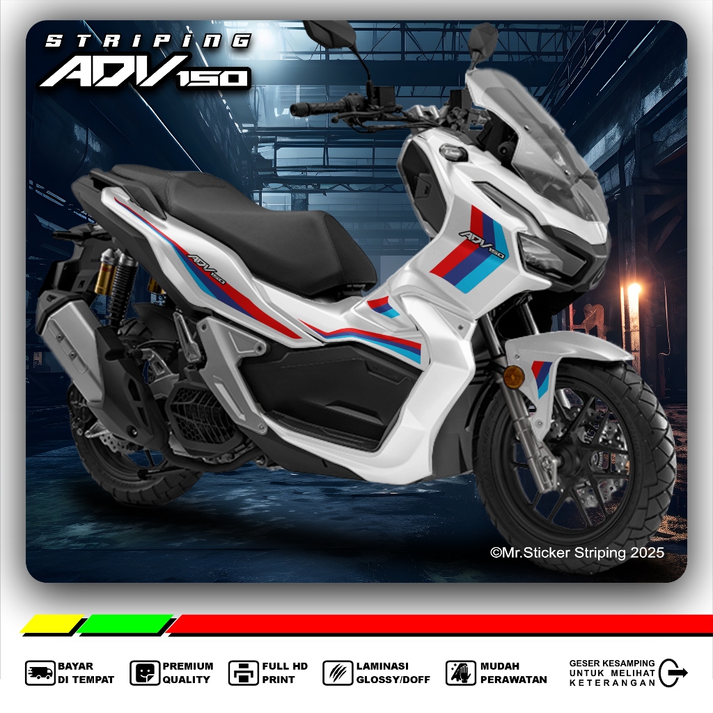 PROMO STIKER Striping Honda ADV 150 Custom Sticker Polet Body motor Safety Bike Livery
