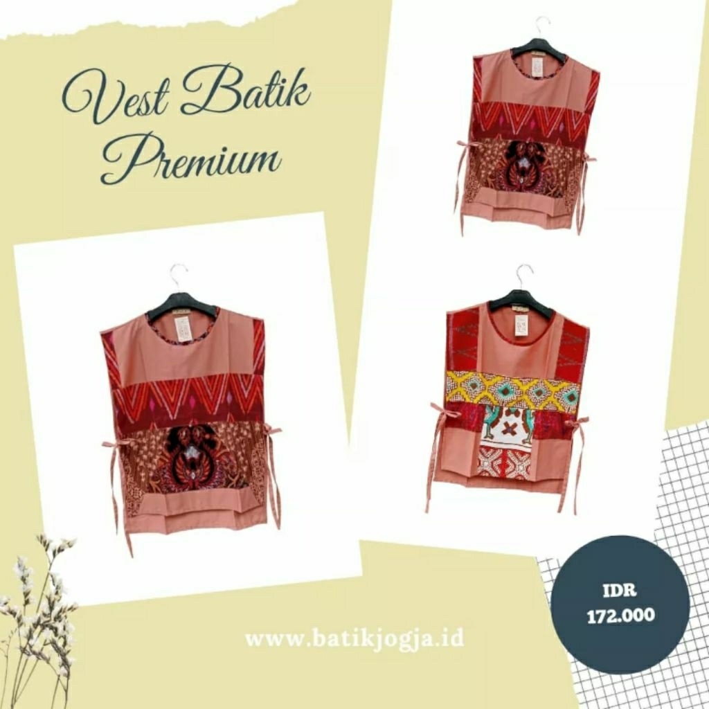 vest batik / vest etnik / outer batik / outer / rompi batik / atasan batik wanita