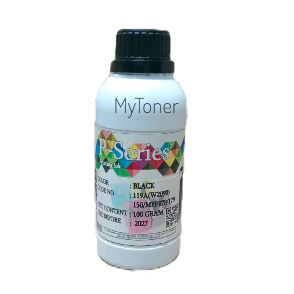 1 Set Serbuk Toner Compatible Printer 119a 150a 150nw MFP 178nw 279fnw w2090a Black 100gram