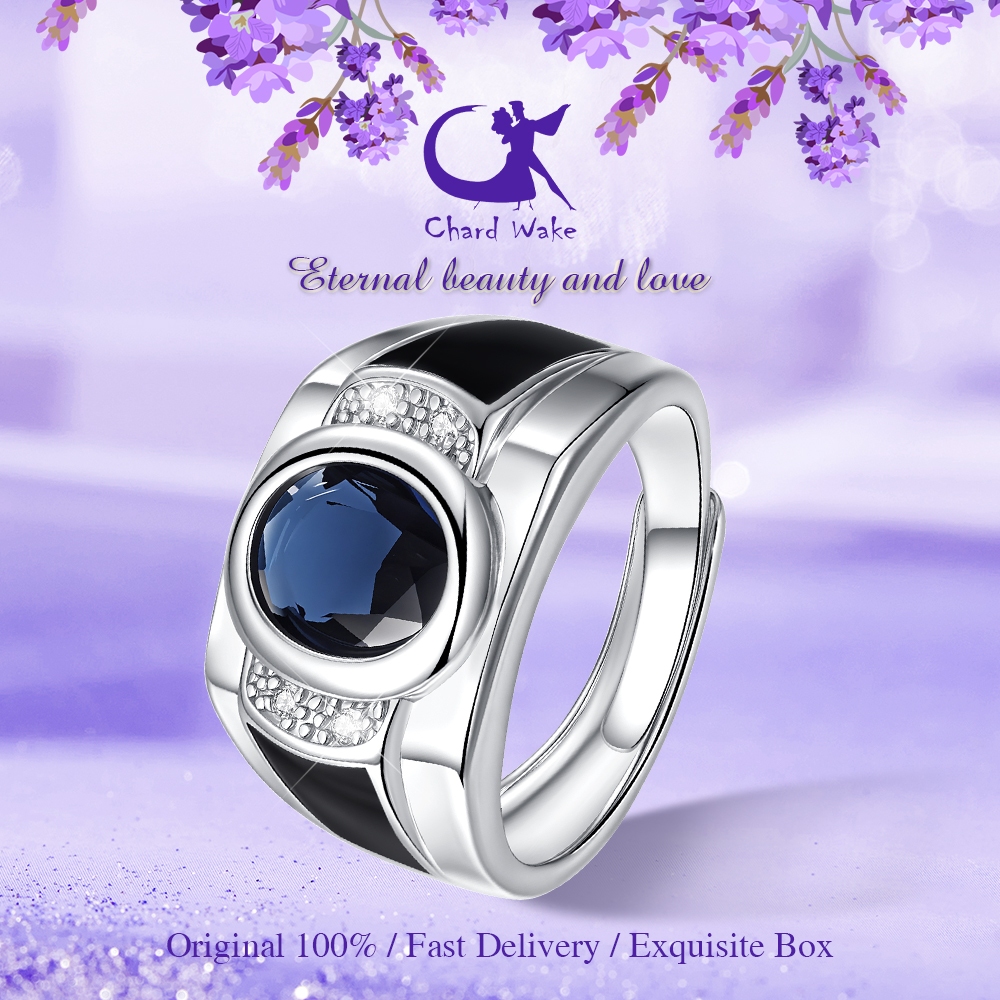 Chard Wake Cincin Pria Berlian Adjustable Anti Karat Perhiasan Tunangan Kotak Indah COD