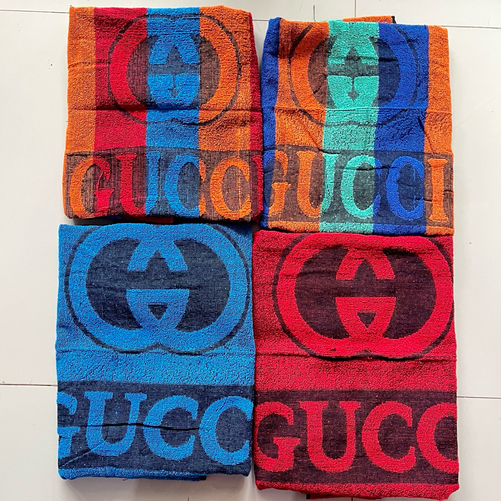 GROSIR 3pcs Handuk GUCCI/Handuk GUCCI Salur/Handuk GUCCI Polos