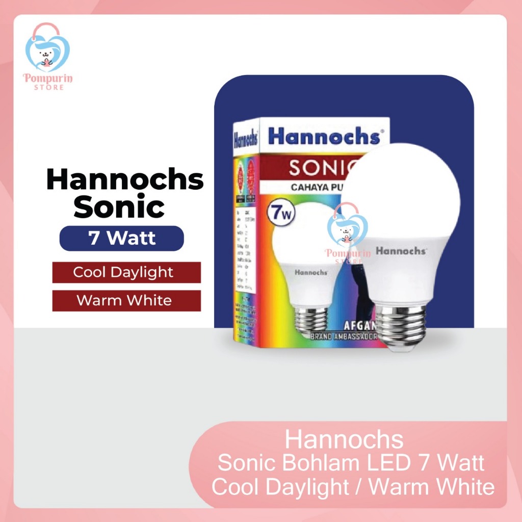 HANNOCHS Sonic Bohlam LED 7 Watt Cool Daylight / Warm White - Lampu LED Hannochs Original Bergaransi