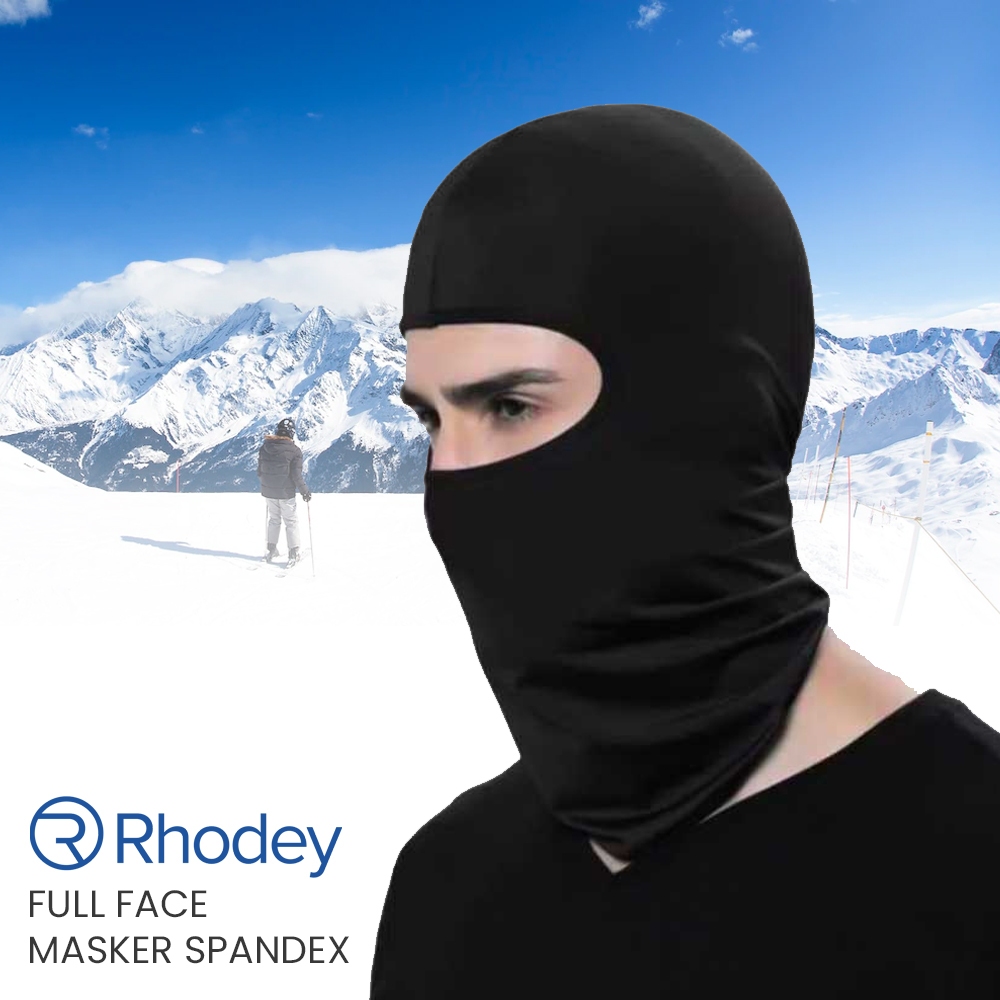 [GROSIR] Rhodey Masker Full Face Balaclava Spandex Riding Mask - Black